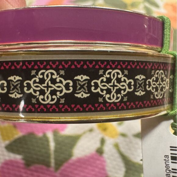 Vera Bradley Womens Bracelet Canterberry Magenta Bangle‎ Set NWT Boho - Picture 4 of 5